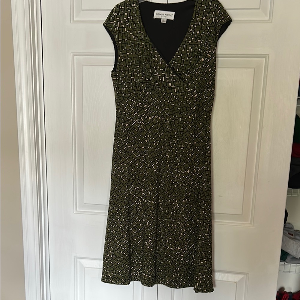 Olive and Black Women's Dress